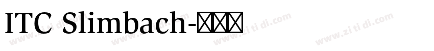 ITC Slimbach字体转换